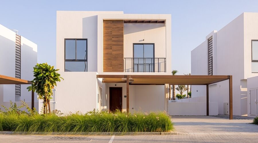 Image of a modern home front facade. Before building commences, you must obtain a building permit.
