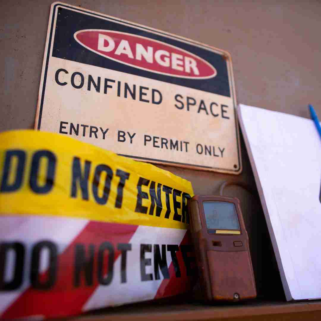 Confined space danger sign