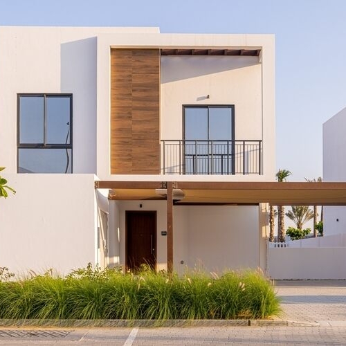 Image of a modern home front facade. Before building commences, you must obtain a building permit.